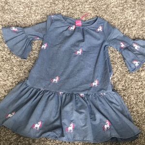 Chambray ruffle sleeve unicorn dress closet closin